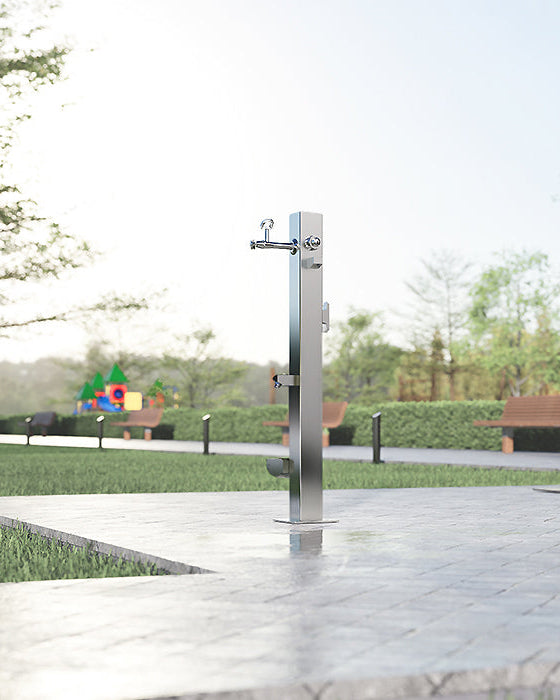 Rainware 5220 Public Dog Wash & Water Station – Handheld Spray + Bowl Filler, 316 Stainless
