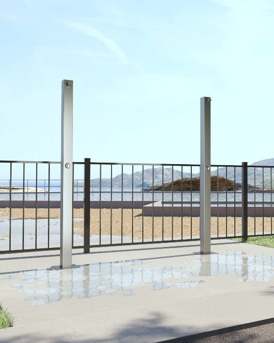 Rainware Beach Solo 5002 Single-Person Commercial Outdoor Shower – 100x100mm 316 Column