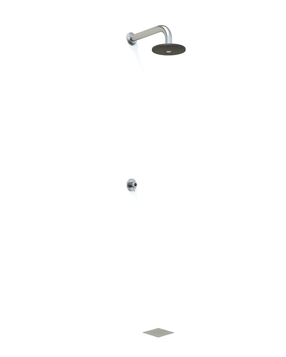 Rainware Marengo In-Wall Outdoor Shower Set 8008/8700 – Rose, Arm & Mixer in Satin 316 Stainless