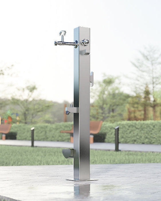 Rainware 5220 Public Dog Wash & Water Station – Handheld Spray + Bowl Filler, 316 Stainless