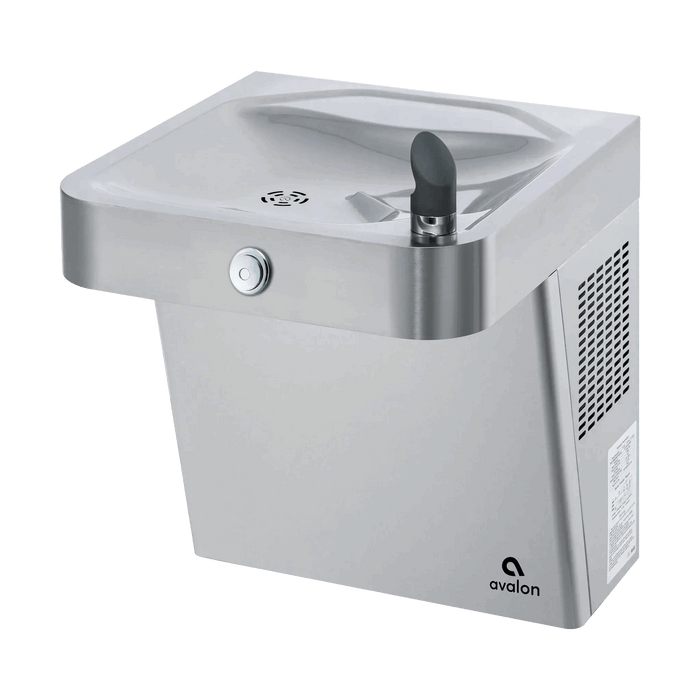 Avalon A51-OFNC ADA Wall-Mounted Stainless Steel Drinking Fountain with Built-In Drain – Front Push Button - The Fountain Direct