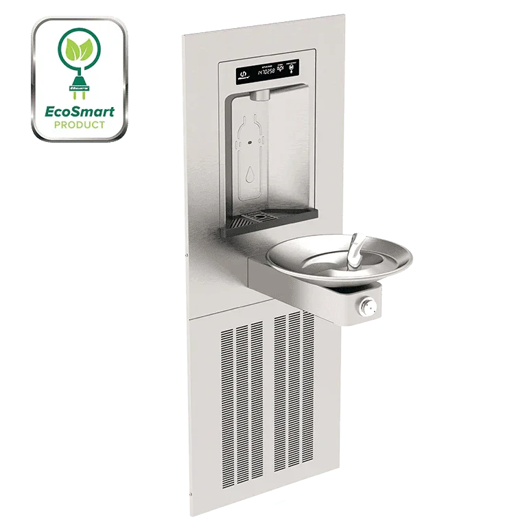 Haws 1001HSA.8 RIVIVE™ – ADA Wall-Mounted Drinking Fountain with Chilled & Bottle Filler - The Fountain Direct 