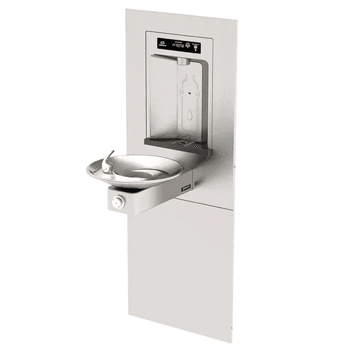 Haws 1001HSA RIVIVE™ – ADA Wall-Mounted Recessed Bottle Filler with Drinking Fountain - The Fountain Direct