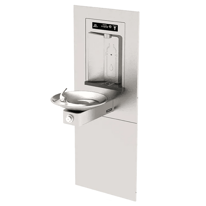 Haws 1001HSA RIVIVE™ – ADA Wall-Mounted Recessed Bottle Filler with Drinking Fountain - The Fountain Direct