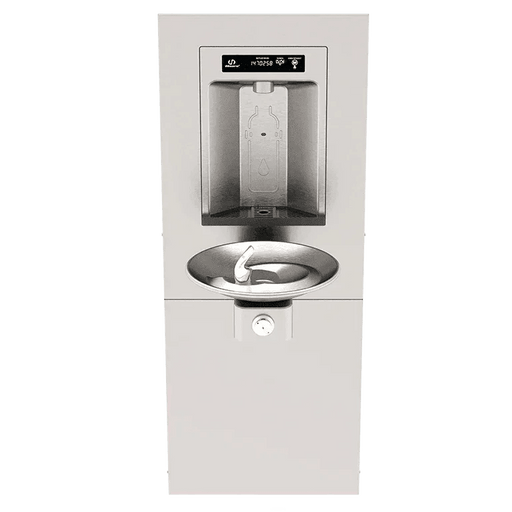 Haws 1001HSA RIVIVE™ – ADA Wall-Mounted Recessed Bottle Filler with Drinking Fountain - The Fountain Direct