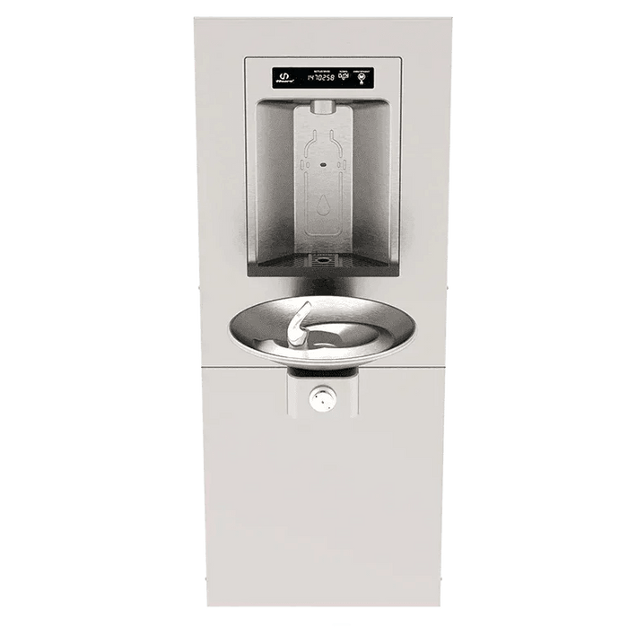 Haws 1001HSA RIVIVE™ – ADA Wall-Mounted Recessed Bottle Filler with Drinking Fountain - The Fountain Direct