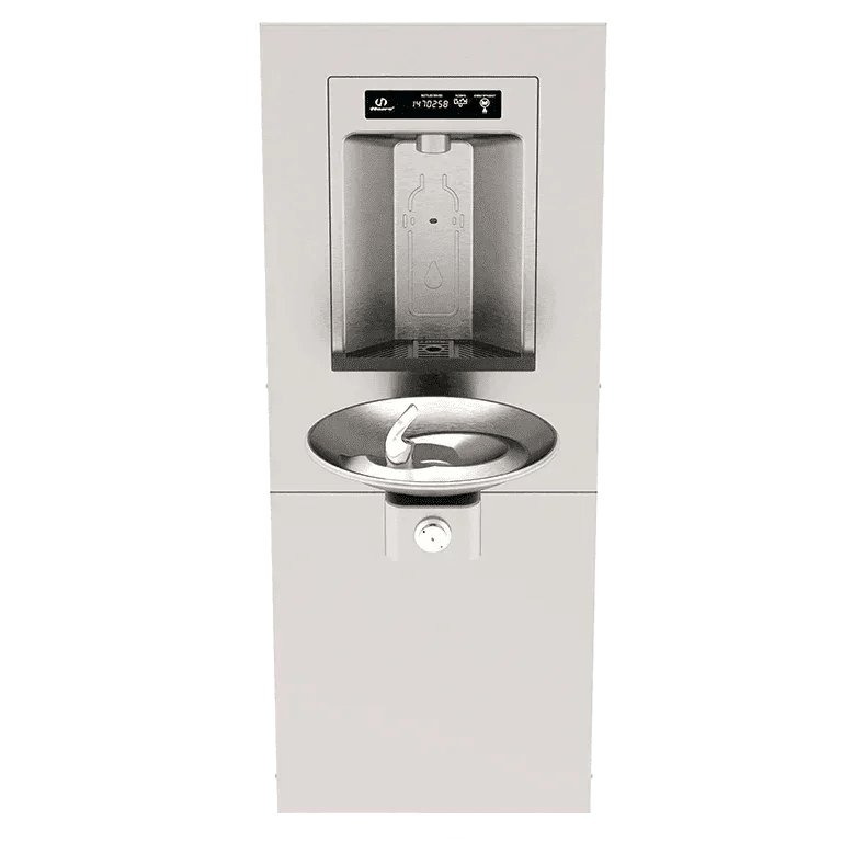 Haws 1001HSA RIVIVE™ – ADA Wall-Mounted Recessed Bottle Filler with Drinking Fountain - The Fountain Direct