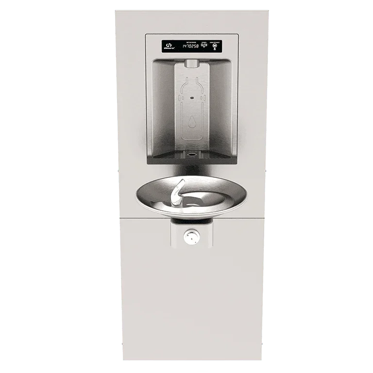 Haws 1001HSA RIVIVE™ – ADA Wall-Mounted Recessed Bottle Filler with Drinking Fountain - The Fountain Direct 