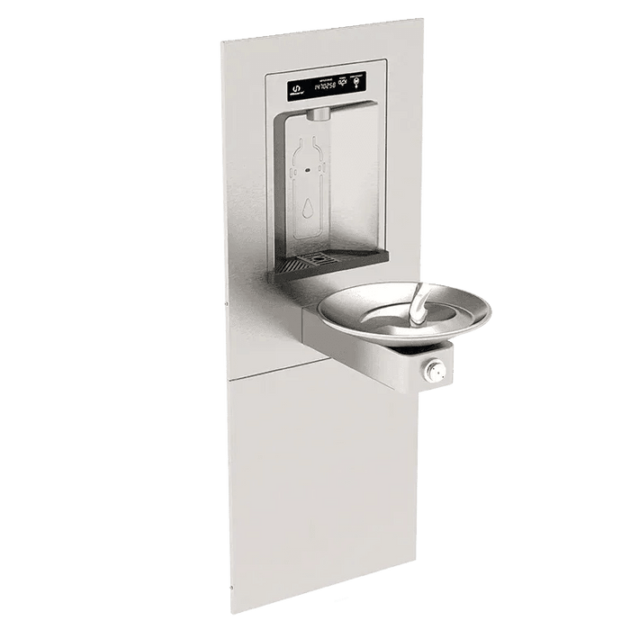 Haws 1001HSA RIVIVE™ – ADA Wall-Mounted Recessed Bottle Filler with Drinking Fountain - The Fountain Direct