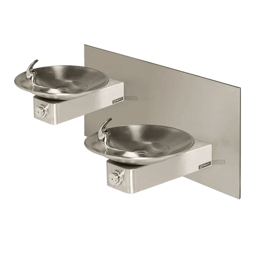 Haws 1011B Hi-Lo ADA Vandal-Resistant Dual Drinking Fountain and Mounting Panel – Stainless Steel - The Fountain Direct