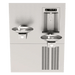 Haws 1011HSA.8 RIVIVE™ – ADA Dual Hi-Lo Drinking Fountain with Recessed Chilled Bottle Filler - The Fountain Direct