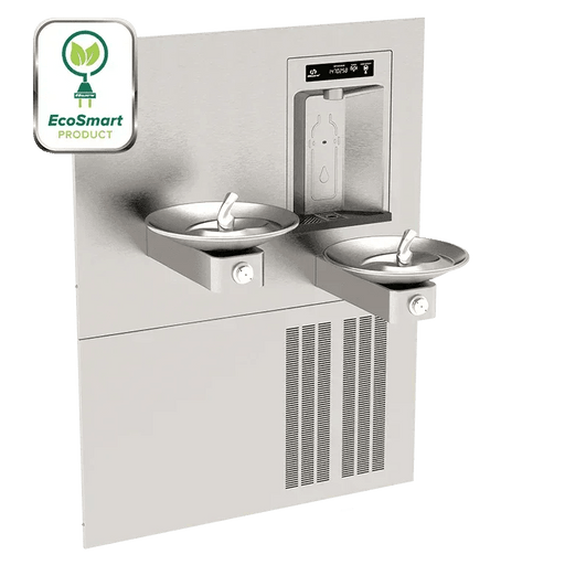 Haws 1011HSA.8 RIVIVE™ – ADA Dual Hi-Lo Drinking Fountain with Recessed Chilled Bottle Filler - The Fountain Direct