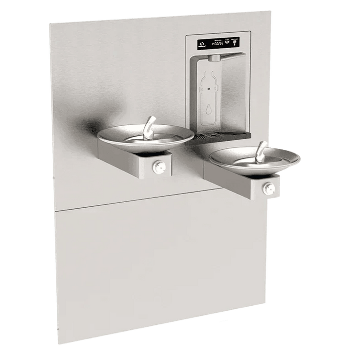 Haws 1011HSA RIVIVE™ – ADA In-Wall Recessed Bottle Filler with HI-LO Drinking Fountains - The Fountain Direct