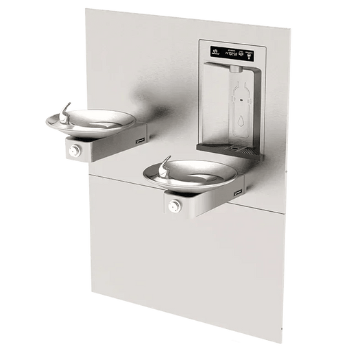 Haws 1011HSA RIVIVE™ – ADA In-Wall Recessed Bottle Filler with HI-LO Drinking Fountains - The Fountain Direct
