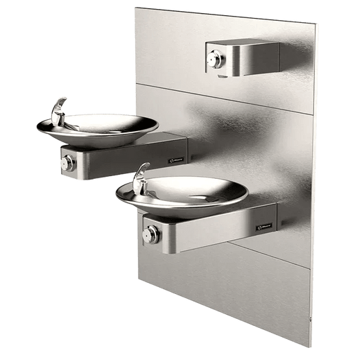 Haws 1011MSP ADA Vandal-Resistant Dual Drinking Fountain and Bottle Filler Bundle – Hi-Lo Stainless Steel - The Fountain Direct