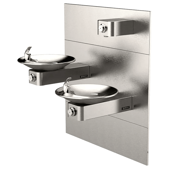 Haws 1011MSP ADA Vandal-Resistant Dual Drinking Fountain and Bottle Filler Bundle – Hi-Lo Stainless Steel - The Fountain Direct