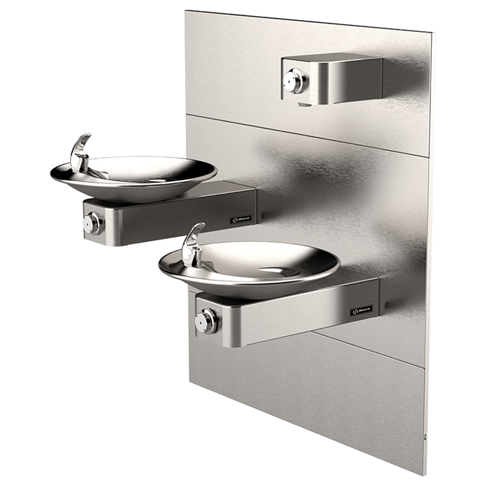 Haws 1011MSP ADA Vandal-Resistant Dual Drinking Fountain and Bottle Filler Bundle – Hi-Lo Stainless Steel