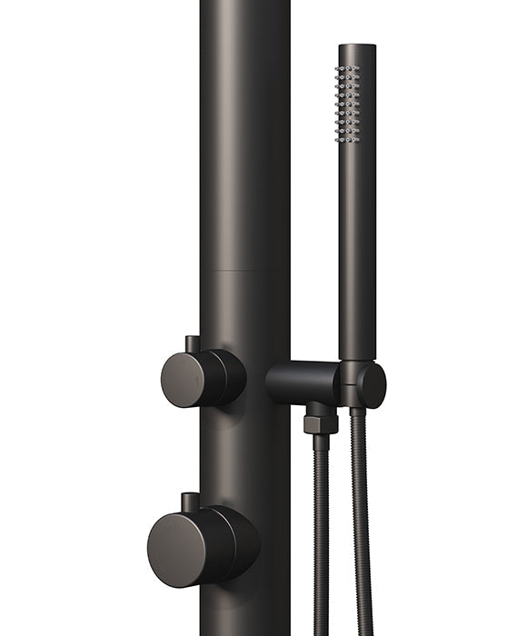 Rainware Bronte 9008 Rainfall Outdoor Shower Column with Hand Shower – Hot & Cold, 3 Finishes