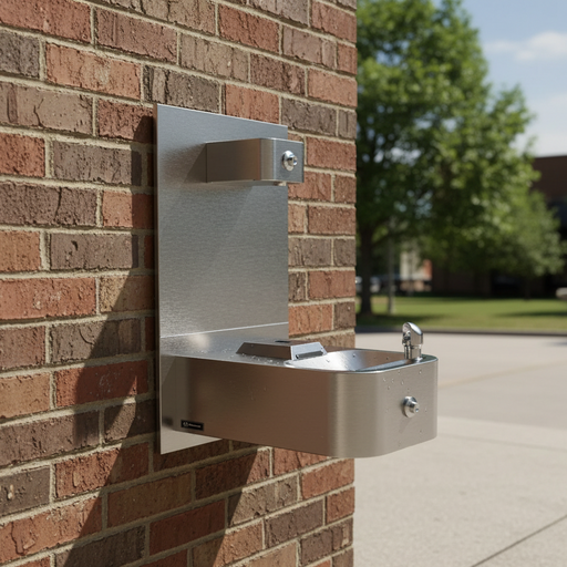 Haws 1109FRP ADA Outdoor Freeze-Resistant Vandal-Resistant Fountain and Bottle Filler - The Fountain Direct 