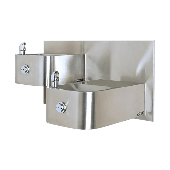 Haws 1119 Hi-Lo ADA Vandal-Resistant Dual Drinking Fountain – Wall-Mounted - The Fountain Direct
