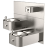 Haws 1119.14P Hi-Lo ADA Vandal-Resistant Drinking Fountain with Bottle Filler – Wall-Mounted, Dual Station - The Fountain Direct