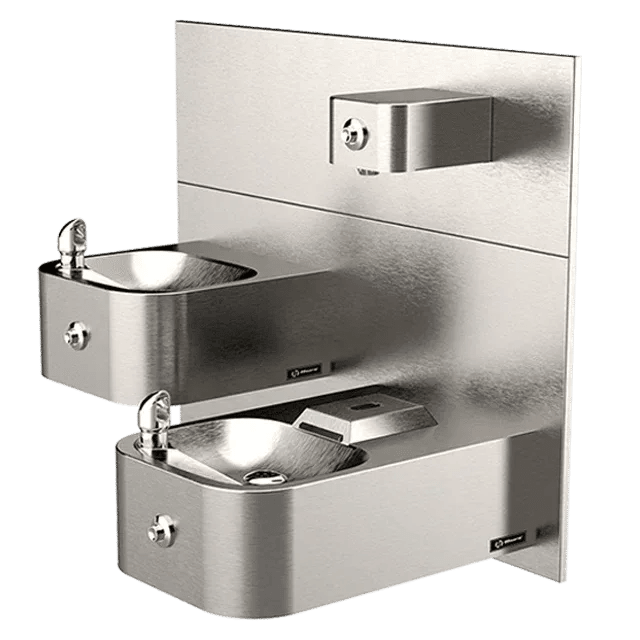 Haws 1119FRP ADA Outdoor Freeze-Resistant Vandal-Resistant Dual Drinking Fountain and Bottle Filler - The Fountain Direct