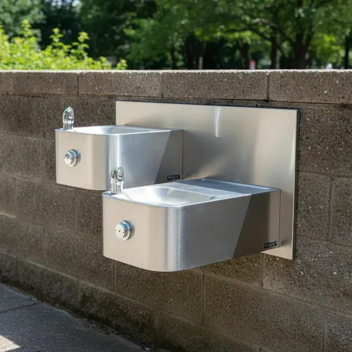 Haws 1119FRB ADA Outdoor Freeze-Resistant Vandal-Resistant Dual Drinking Fountain - The Fountain Direct
