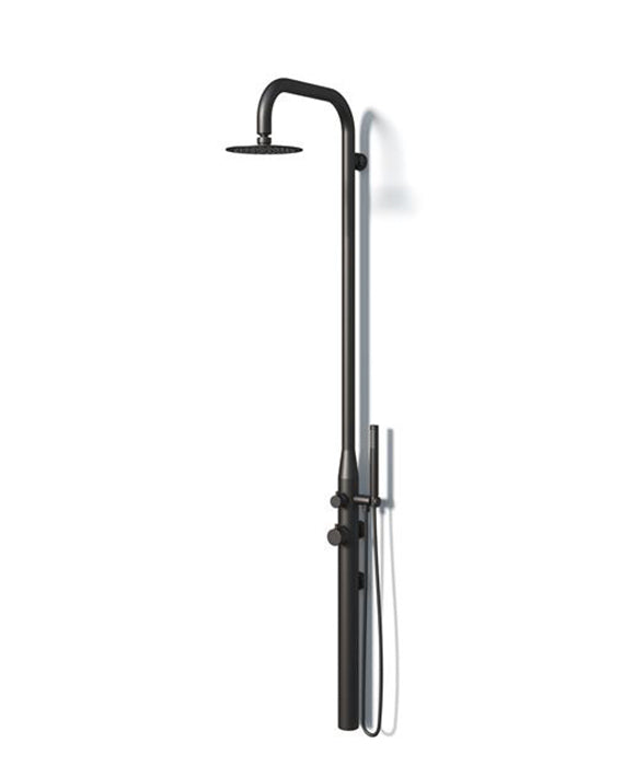 Rainware Collaroy 9009 Compact Wall-Mounted Outdoor Shower with Overhead & Hand Wand – Hot & Cold