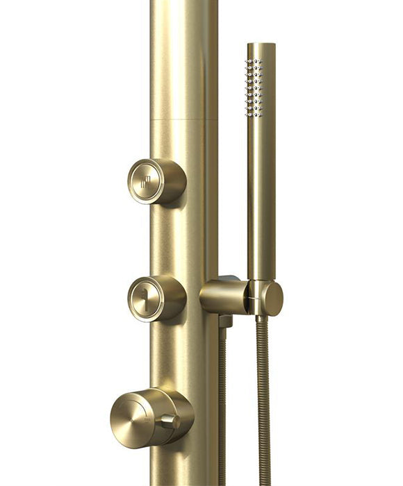 Rainware Avoca 9016 Minimalist Freestanding Outdoor Shower with Handheld Wand – Hot & Cold