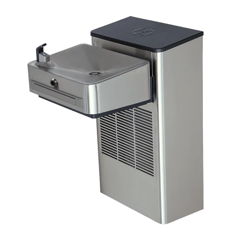 Haws 1201SFH ADA Compliant Motion-Activated Filtered Water Cooler – Stainless Steel - The Fountain Direct 