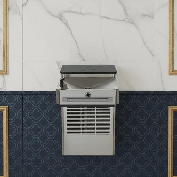 Haws 1201SFH ADA Compliant Motion-Activated Filtered Water Cooler – Stainless Steel - The Fountain Direct