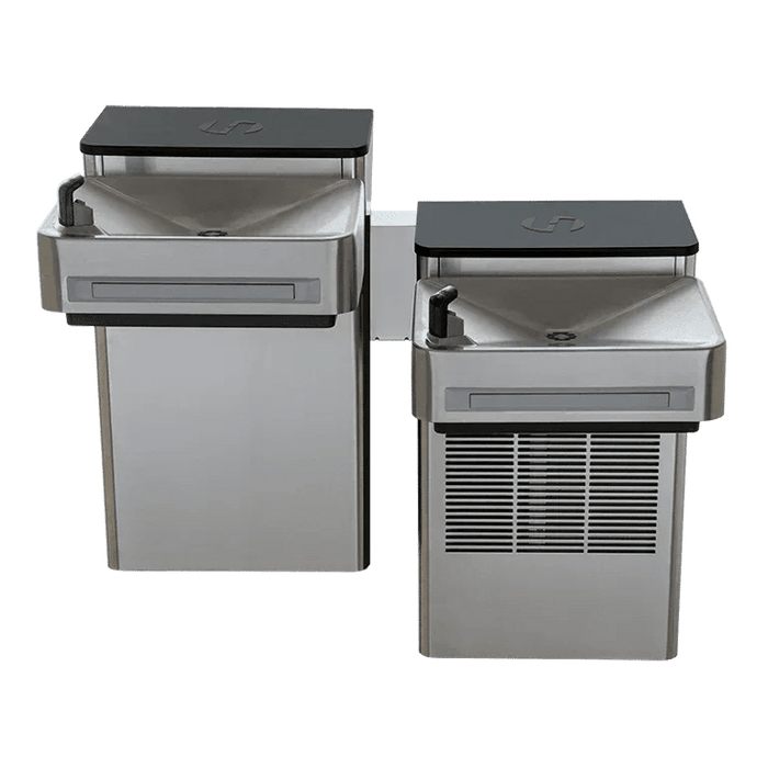 Haws 1202S Hi-Lo ADA Compliant Stainless Steel Water Cooler – Wall-Mounted, Non-Filtered - The Fountain Direct