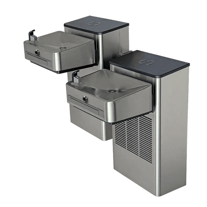 Haws 1202SFH ADA Compliant Hi-Lo Filtered Wall-Mounted Water Cooler – Indoor Use - The Fountain Direct