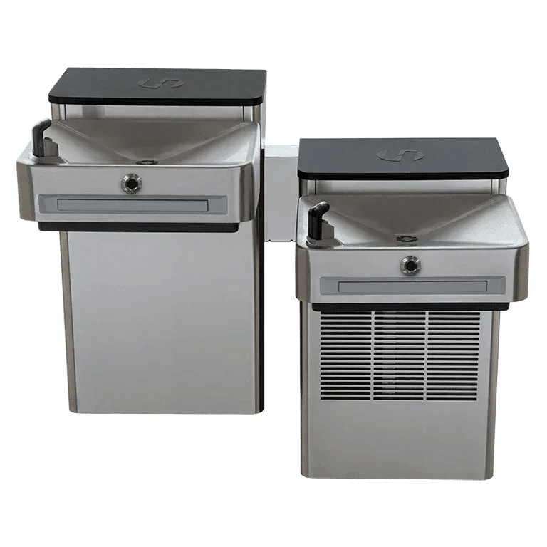 Haws 1202SFH ADA Compliant Hi-Lo Filtered Wall-Mounted Water Cooler – Indoor Use - The Fountain Direct