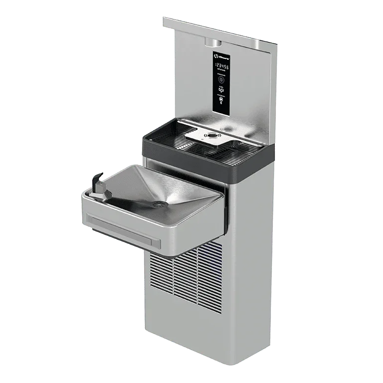 Haws 1211SF Wall Mount Indoor ADA Filtered Water Cooler with Bottle Filler - The Fountain Direct 
