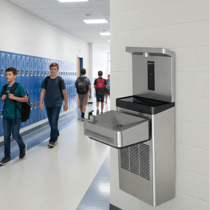 Haws 1211SF Wall Mount Indoor ADA Filtered Water Cooler with Bottle Filler - The Fountain Direct