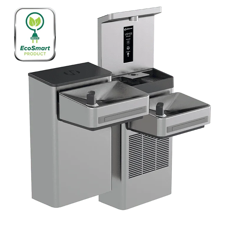 Haws 1212S Wall Mount Hi-Lo Indoor ADA Water Cooler with Bottle Filler - The Fountain Direct 