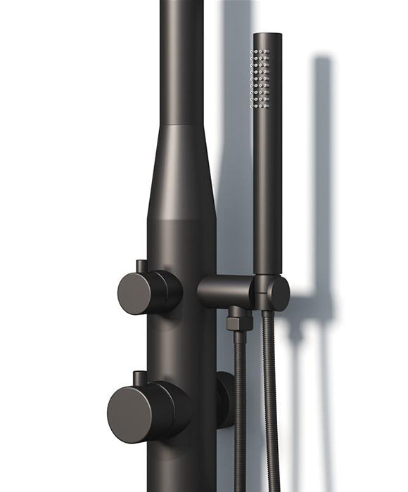Rainware Collaroy 9009 Compact Wall-Mounted Outdoor Shower with Overhead & Hand Wand – Hot & Cold