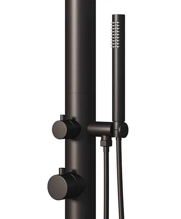 Rainware Maroubra 9001 Streamlined Outdoor Shower with Overhead Rose & Handheld – Hot & Cold Mixer