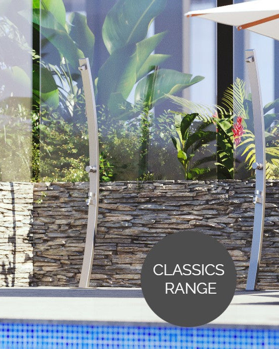 Rainware Noosa 4006 Hot & Cold Freestanding Outdoor Shower with Mixer and Foot Wash