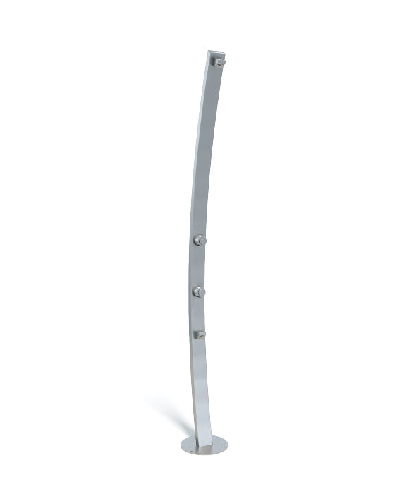 Rainware Beach Aquiline 5007 Commercial Outdoor Shower with Timed Foot Wash – 80x40mm Column