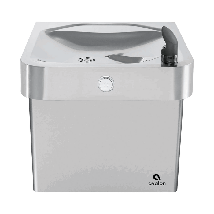 Avalon A51-OFNC ADA Wall-Mounted Stainless Steel Drinking Fountain with Built-In Drain – Front Push Button - The Fountain Direct