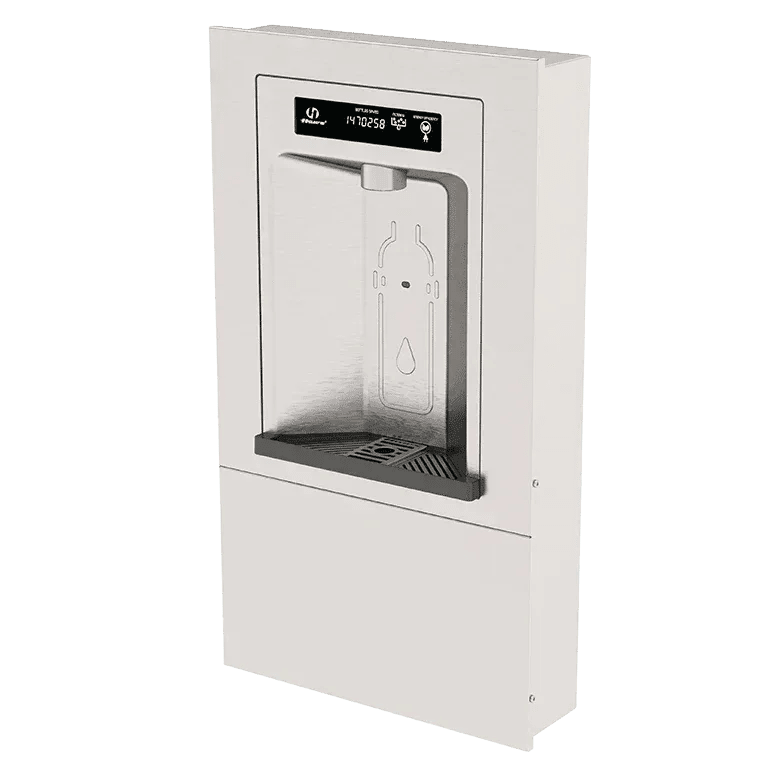 Haws 2000HSSM RIVIVE™ – ADA Surface-Mounted Bottle Filling Station, Vandal-Resistant - The Fountain Direct
