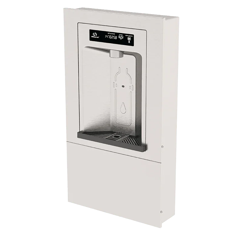 Haws 2000HSSM RIVIVE™ – ADA Surface-Mounted Bottle Filling Station, Vandal-Resistant - The Fountain Direct 
