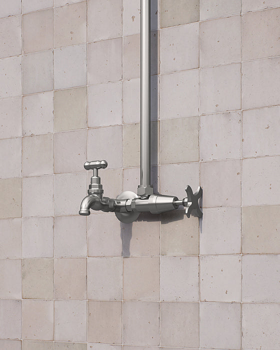 Rainware Bribie 2002 Outdoor Shower with Garden Tap – 316 Stainless Steel, Cold Water