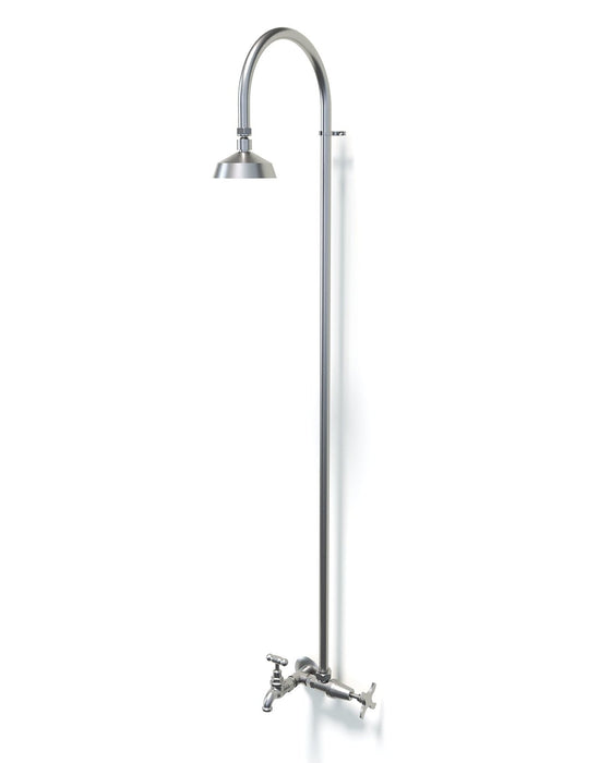 Rainware Bribie 2002 Outdoor Shower with Garden Tap – 316 Stainless Steel, Cold Water