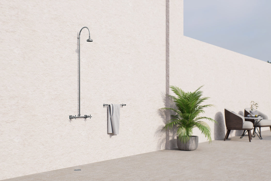 Rainware Bribie 2003 Hot & Cold Outdoor Shower – Slimline 316 Stainless Steel Column