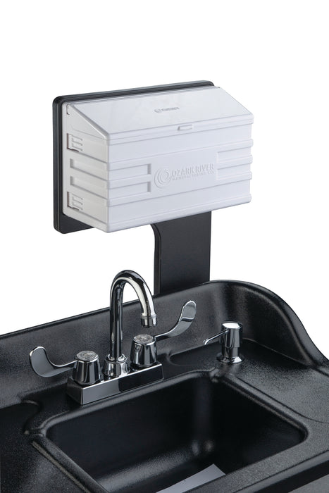 Ozark River Titan PRO 1 Portable Indoor/Outdoor Hot Water Handwashing Sink with Splash Guard – Black Finish, NSF Certified, Self-Contained & ADA Compliant