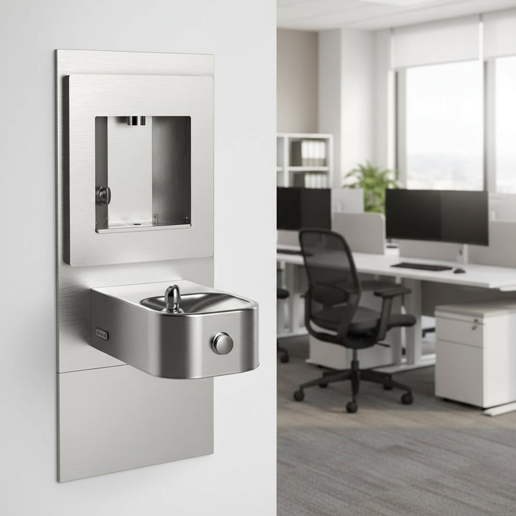 Elkay EZLMSN-EDFPVM214DK ezH2O® Mechanical Bottle Filling Station with Integral Soft Sides® Fountain - The Fountain Direct 