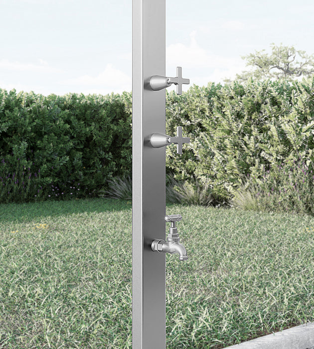 Rainware Aussie Premium 2503 Hot & Cold Freestanding Pool Shower with Foot Wash Station